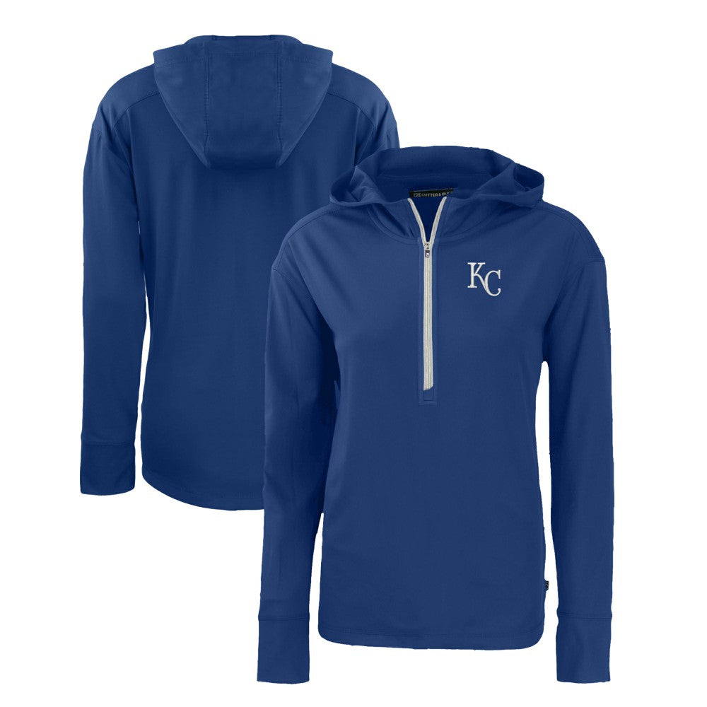 Kansas City Royals Cutter & Buck Women's Daybreak Eco Recycled Half-Zip Hoodie Outlet
