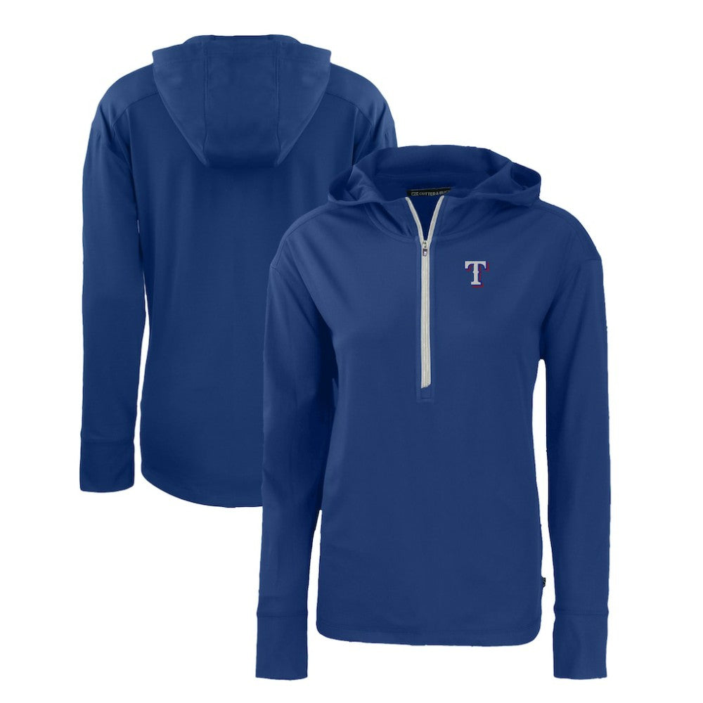 Texas Rangers Cutter & Buck Women's Daybreak Eco Recycled Half-Zip Hoodie Outlet