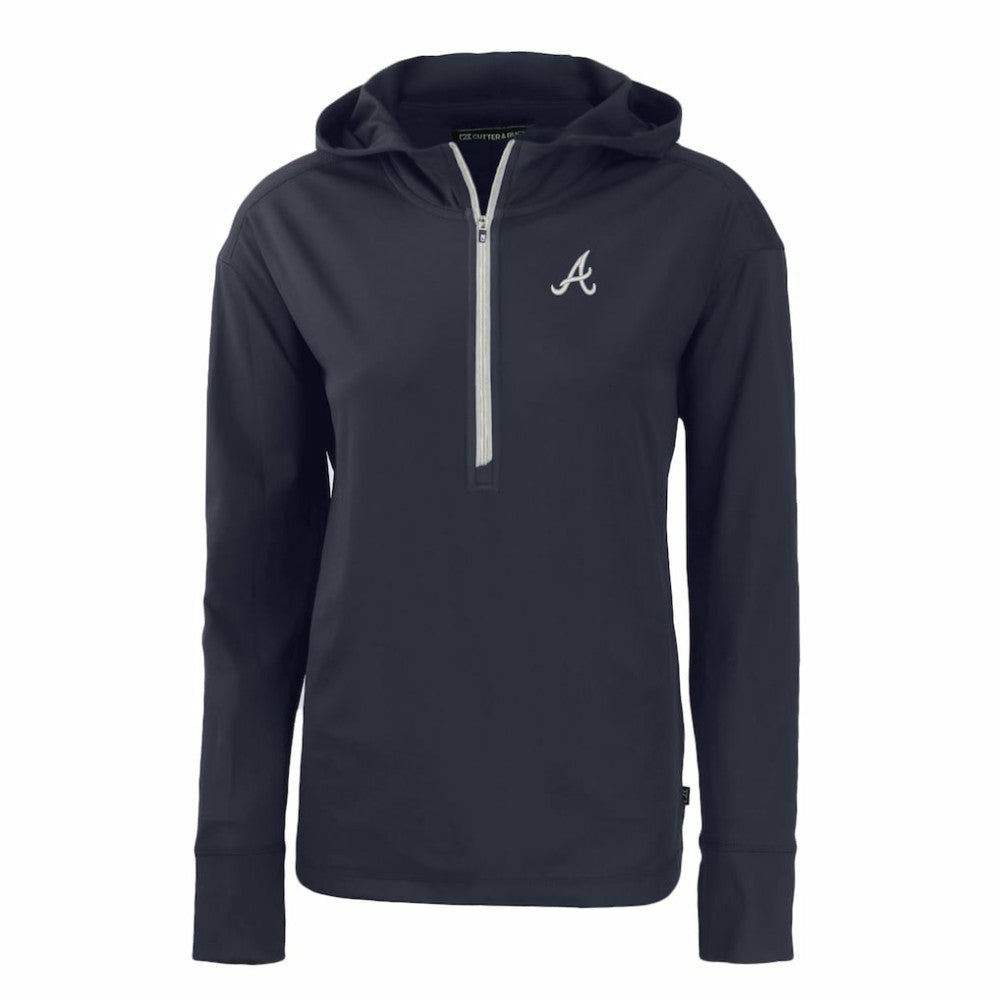 Atlanta Braves Cutter & Buck Women's Daybreak Eco Recycled Half-Zip Hoodie Online