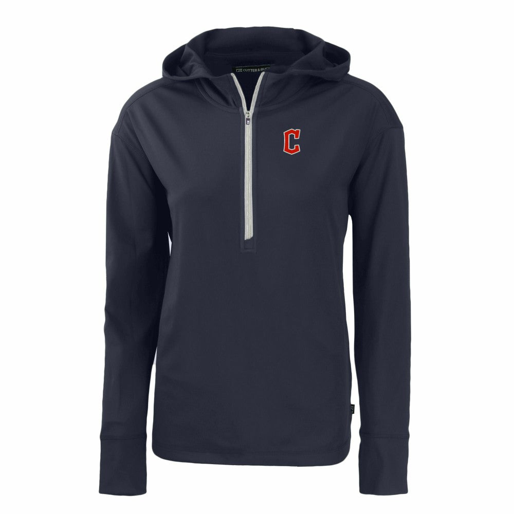 Cleveland Guardians Cutter & Buck Women's Daybreak Eco Recycled Half-Zip Hoodie Sale