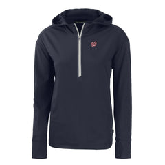 Washington Nationals Cutter & Buck Women's Daybreak Eco Recycled Half-Zip Hoodie Outlet