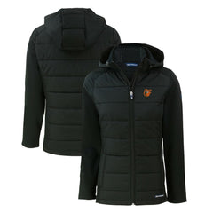 Baltimore Orioles Cutter & Buck Women's Evoke Hybrid Eco Softshell Recycled Full-Zip Hoodie Jacket Discount