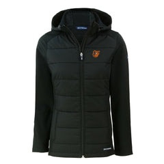 Baltimore Orioles Cutter & Buck Women's Evoke Hybrid Eco Softshell Recycled Full-Zip Hoodie Jacket Discount