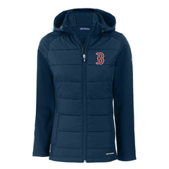 Boston Red Sox Cutter & Buck Women's Evoke Hybrid Eco Softshell Recycled Full-Zip Hoodie Jacket Near Me