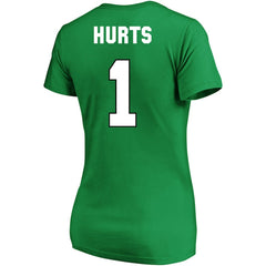 Jalen Hurts Philadelphia Eagles Women's Plus Size Fair Catch Name & Number Scoop Neck T-Shirt - Kelly Green - NFL