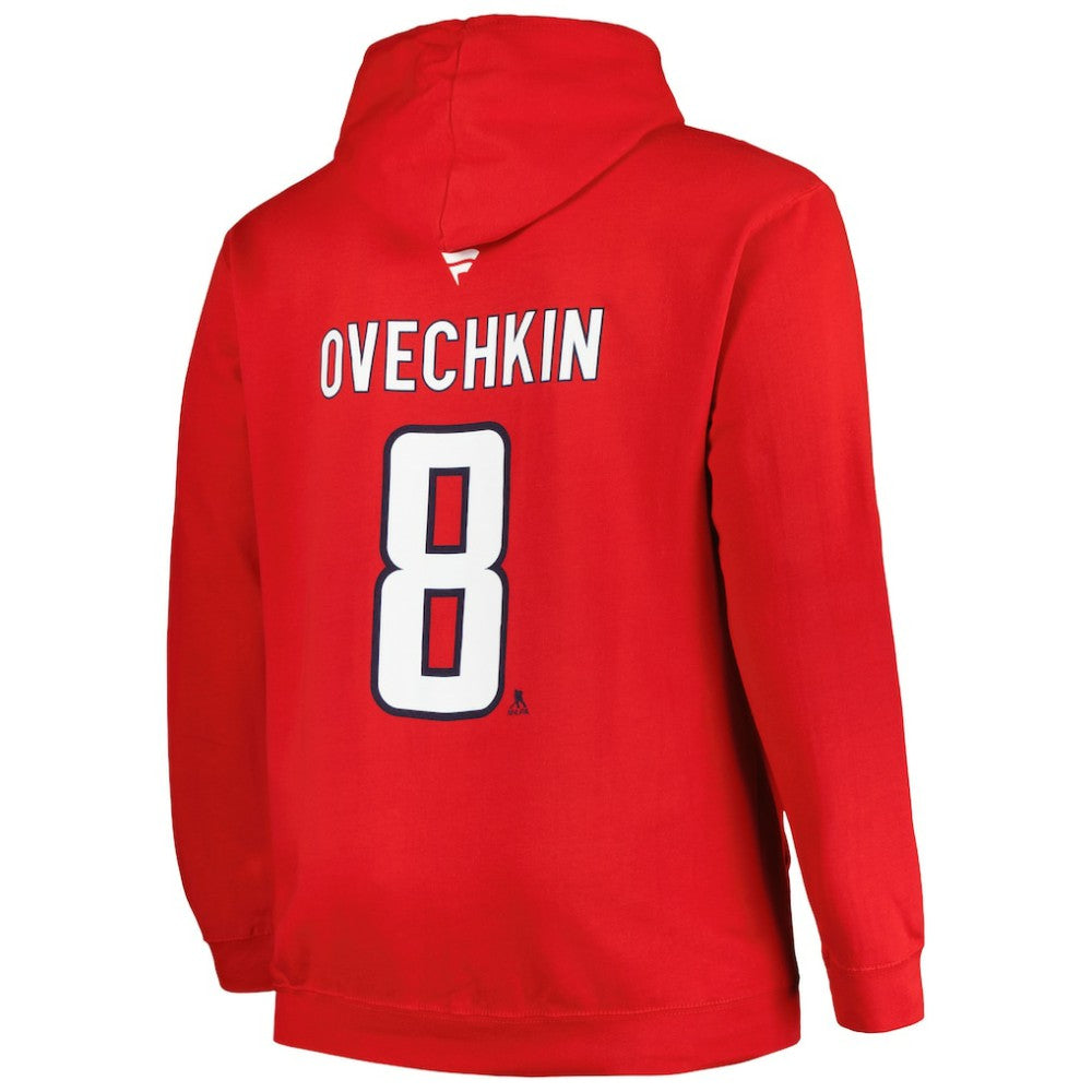 Alexander Ovechkin Washington Capitals Profile Big & Tall Name & Number Pullover Hoodie - Red | NHL Lifestyle