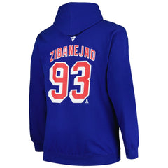 Mika Zibanejad New York Rangers Profile Big & Tall Name & Number Pullover Hoodie - Blue | NHL on sale