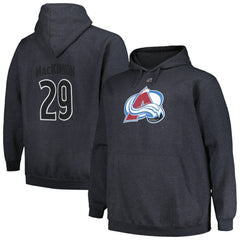 Nathan MacKinnon Colorado Avalanche Profile Big & Tall Name & Number Pullover Hoodie - Charcoal | NHL sale