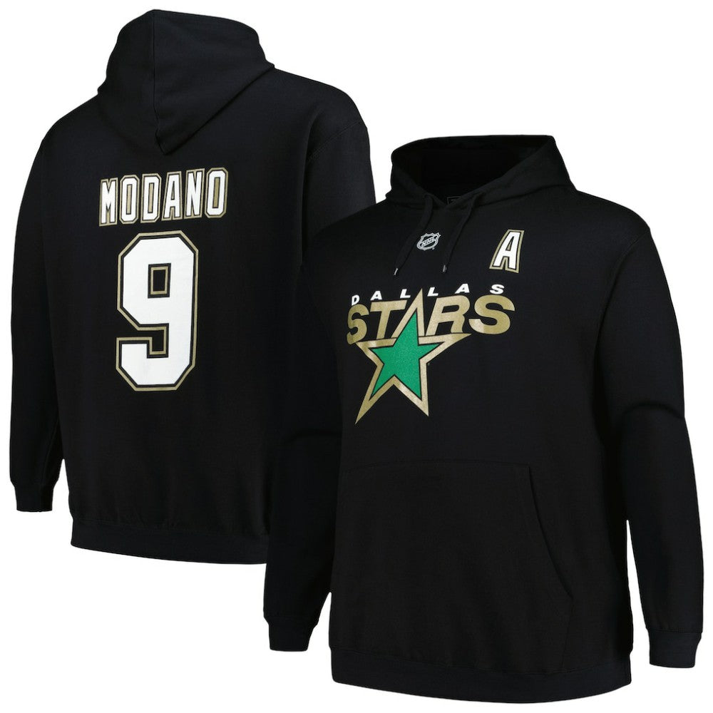 Mike Modano Dallas Stars Mitchell & Ness Name & Number Pullover Hoodie - Black | NHL Clearance