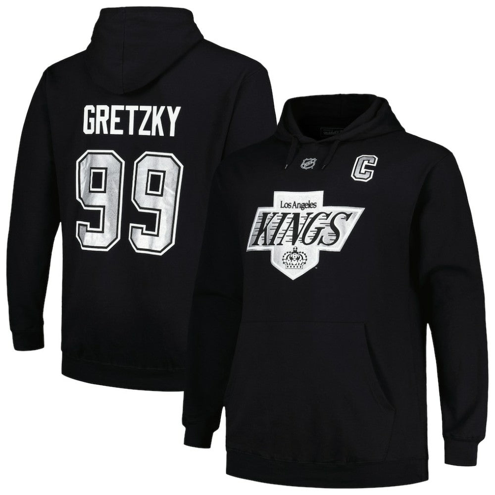 Wayne Gretzky Los Angeles Kings Mitchell & Ness Name & Number Pullover Hoodie - Black | NHL Lifestyle