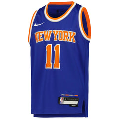 Nike Jalen Brunson New York Knicks Youth Swingman Jersey Icon Edition Blue