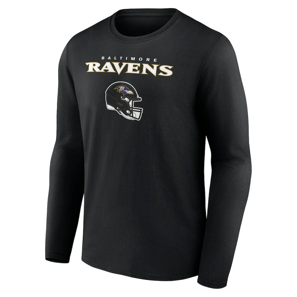 Lamar Jackson Baltimore Ravens Team Wordmark Long Sleeve T-Shirt - Black - NFL