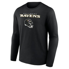 Lamar Jackson Baltimore Ravens Team Wordmark Long Sleeve T-Shirt - Black - NFL