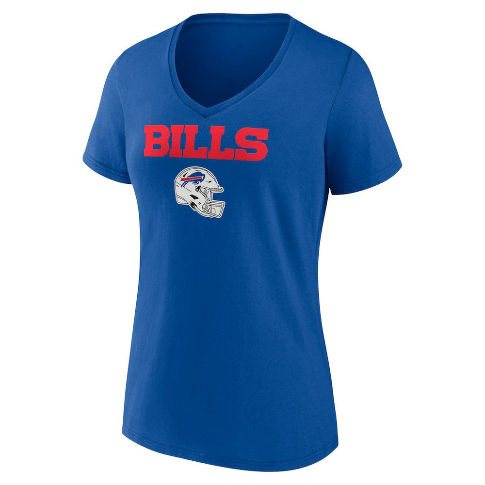 Josh Allen Buffalo Bills Women's Team Wordmark Name & Number V-Neck T-Shirt - Royal - NFL