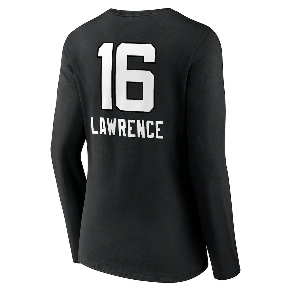 Trevor Lawrence Jacksonville Jaguars Women's Team Wordmark Long Sleeve V-Neck T-Shirt - Black - NFL