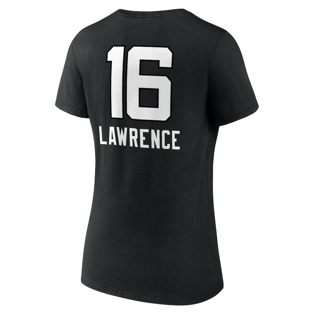 Trevor Lawrence Jacksonville Jaguars Women's Team Wordmark Name & Number V-Neck T-Shirt - Black - NFL