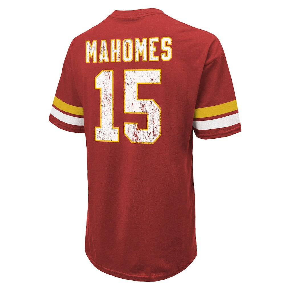 Patrick Mahomes Kansas City Chiefs Majestic Threads Name & Number Oversize Fit T-Shirt - Red - NFL
