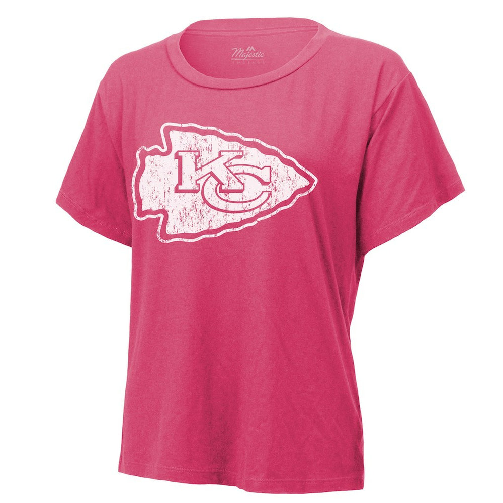 Patrick Mahomes Kansas City Chiefs Majestic Threads Women's Name & Number T-Shirt - Pink - NFL
