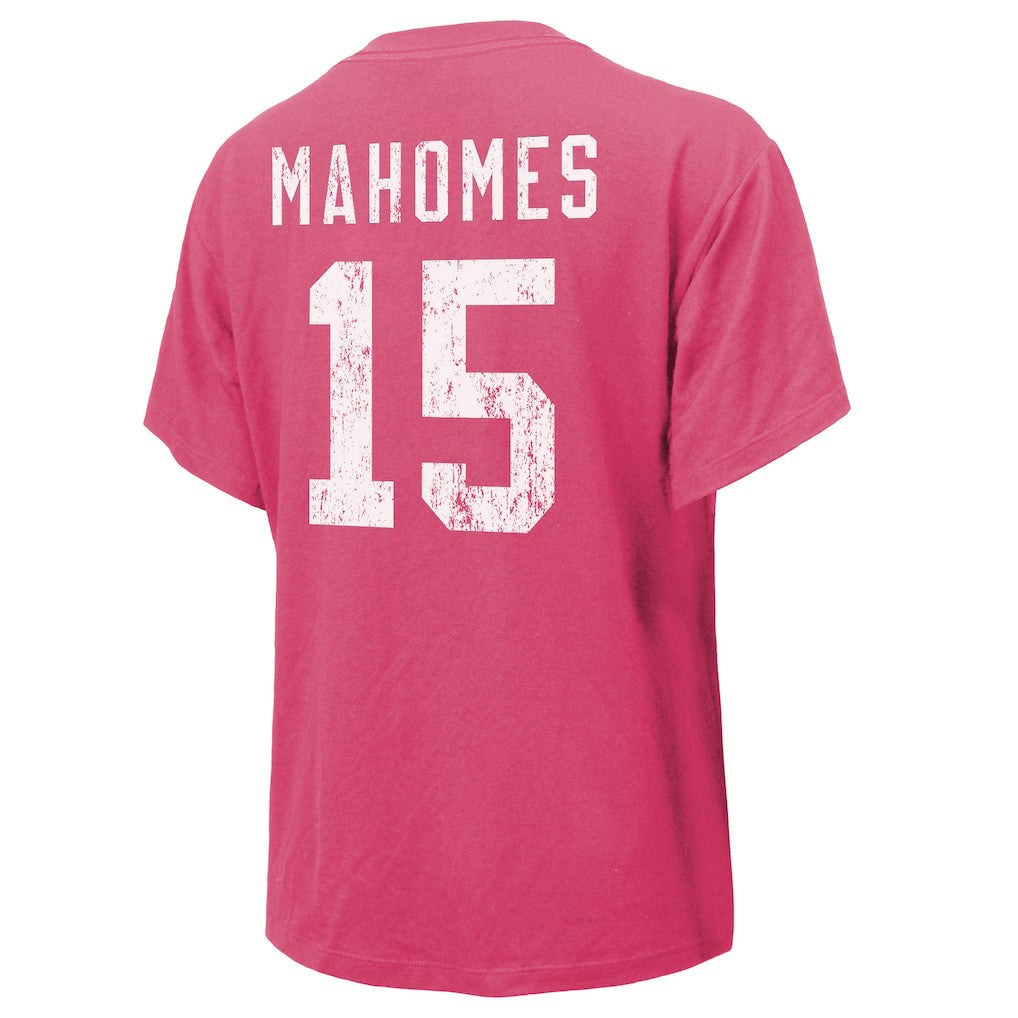 Patrick Mahomes Kansas City Chiefs Majestic Threads Women's Name & Number T-Shirt - Pink - NFL
