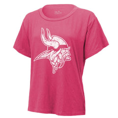 Justin Jefferson Minnesota Vikings Majestic Threads Women's Name & Number T-Shirt - Pink - NFL