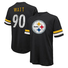 T.J. Watt Pittsburgh Steelers Majestic Threads Name & Number Oversize Fit T-Shirt - Black - NFL