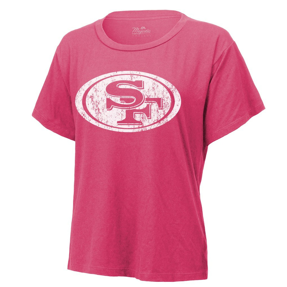 Christian McCaffrey San Francisco 49ers Majestic Threads Women's Name & Number T-Shirt - Pink - NFL