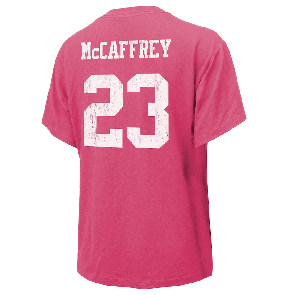 Christian McCaffrey San Francisco 49ers Majestic Threads Women's Name & Number T-Shirt - Pink - NFL