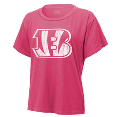 Joe Burrow Cincinnati Bengals Majestic Threads Women's Name & Number T-Shirt - Pink - NFL