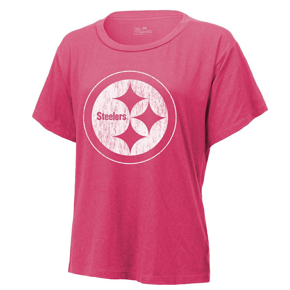 T.J. Watt Pittsburgh Steelers Majestic Threads Women's Name & Number T-Shirt - Pink - NFL