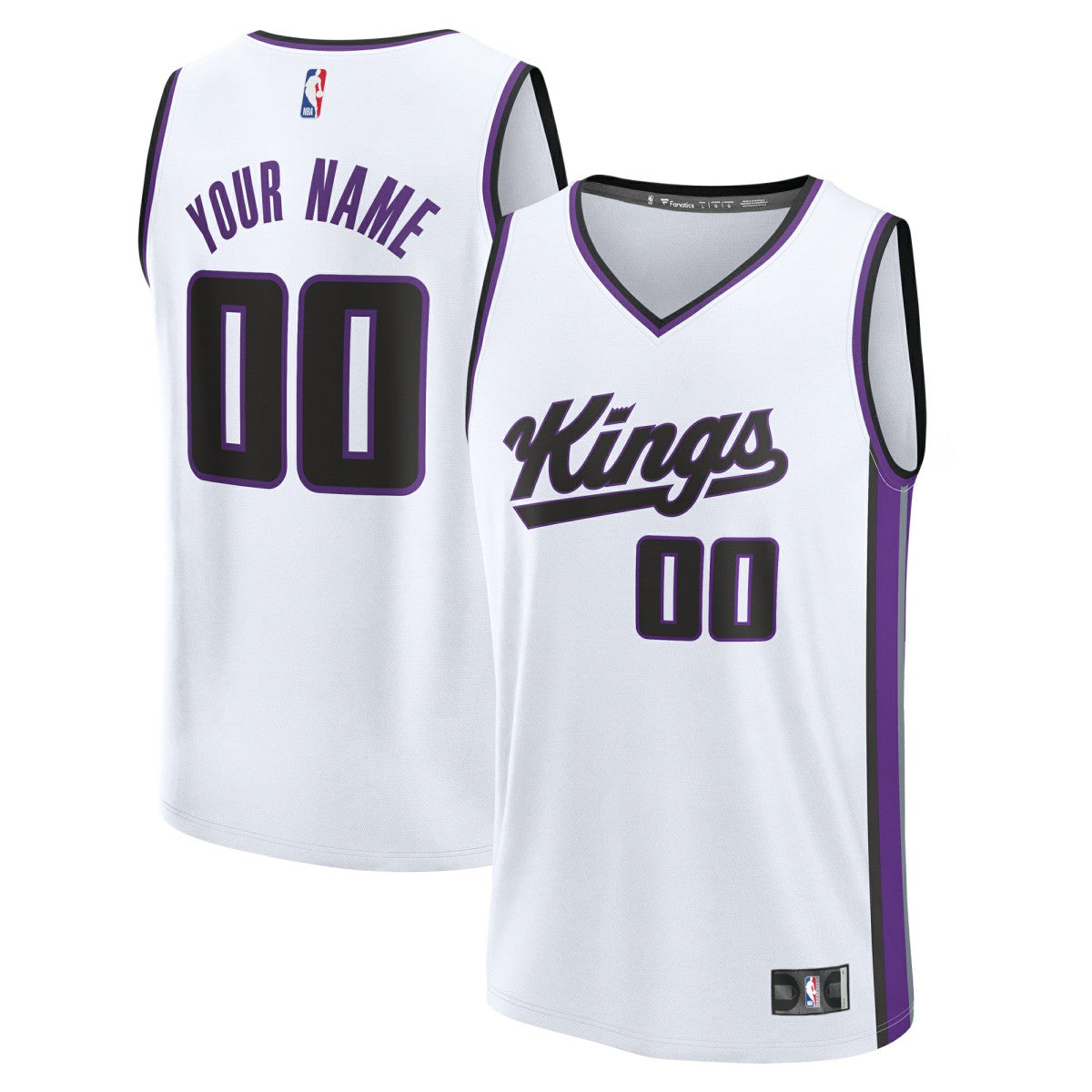 Fanatics Sacramento Kings Fast Break Custom Jersey Association Edition White