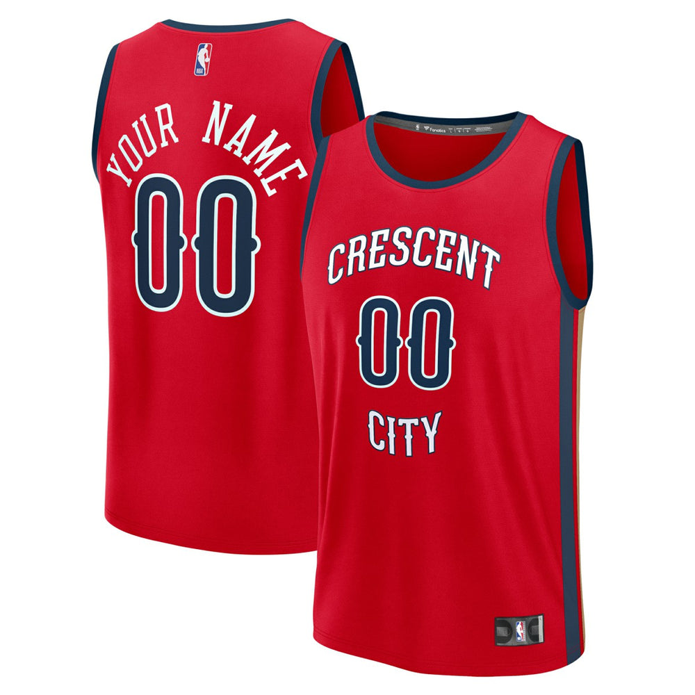 Fanatics New Orleans Pelicans Fast Break Custom Jersey Statement Edition Red