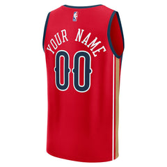 Fanatics New Orleans Pelicans Youth Fast Break Custom Replica Jersey Red Statement Edition