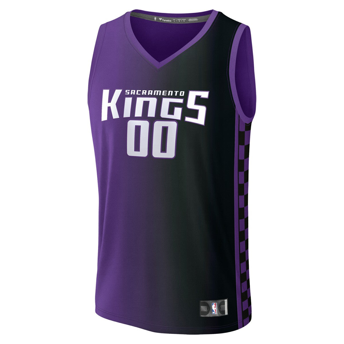 Fanatics Sacramento Kings Youth Fast Break Custom Replica Jersey Purple Statement Edition