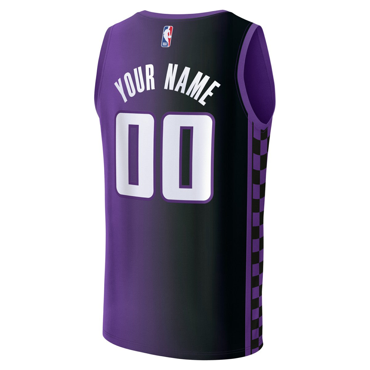 Fanatics Sacramento Kings Youth Fast Break Custom Replica Jersey Purple Statement Edition
