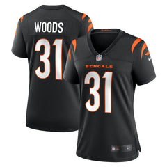 Ickey Woods Cincinnati Bengals Women's Retired Player Game Jersey - Black - Nike