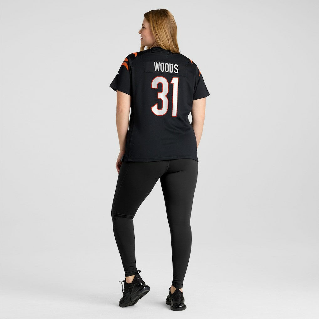 Ickey Woods Cincinnati Bengals Women's Retired Player Game Jersey - Black - Nike