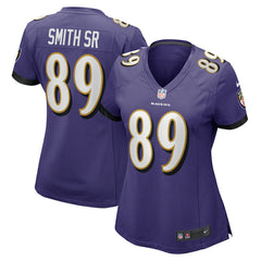 Steve Smith Sr. Baltimore Ravens Women's Retired Player Game Jersey - Purple - Nike