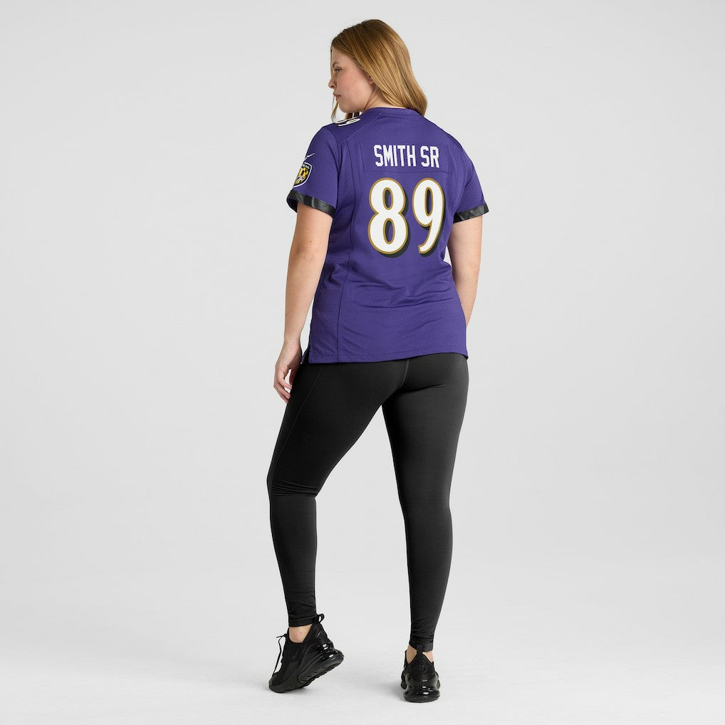 Steve Smith Sr. Baltimore Ravens Women's Retired Player Game Jersey - Purple - Nike