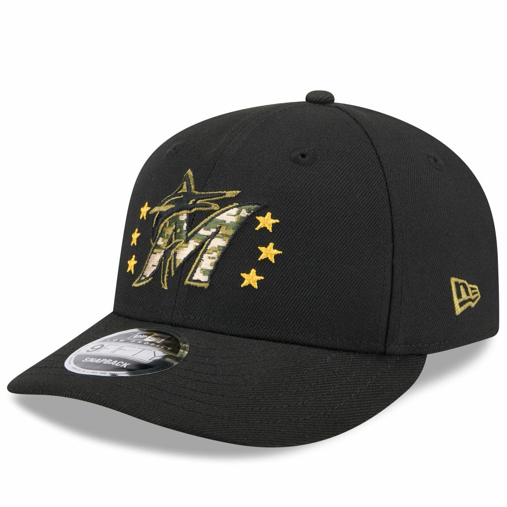 Miami Marlins New Era 2024 Armed Forces Day Low Profile 9FIFTY Snapback Hat for sale