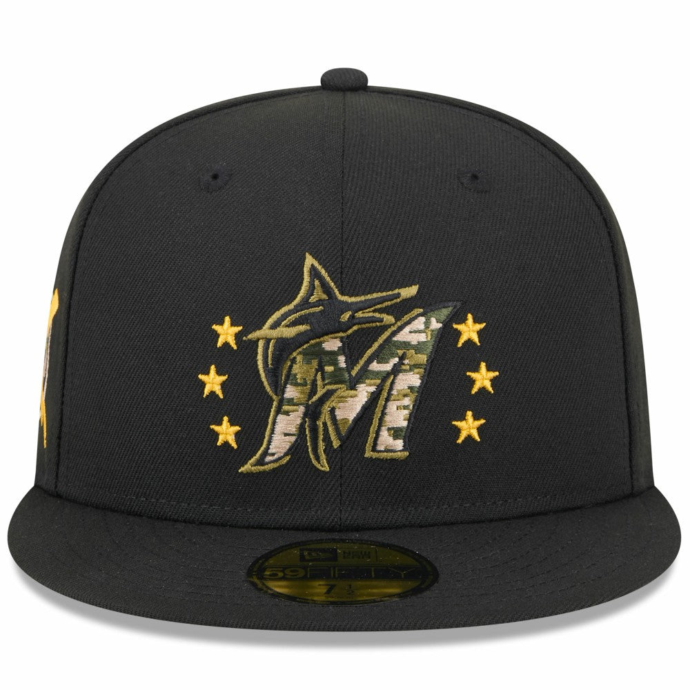 Miami Marlins New Era 2024 Armed Forces Day On-Field 59FIFTY Fitted Hat for sale