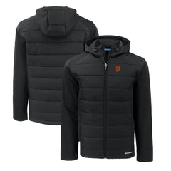 San Francisco Giants Cutter & Buck Big & Tall Evoke Hybrid Eco Softshell Recycled Full-Zip Hoodie Discount