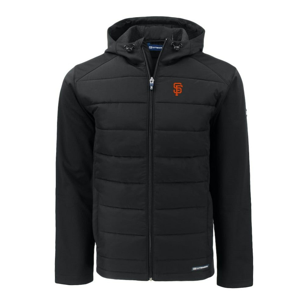 San Francisco Giants Cutter & Buck Big & Tall Evoke Hybrid Eco Softshell Recycled Full-Zip Hoodie Discount