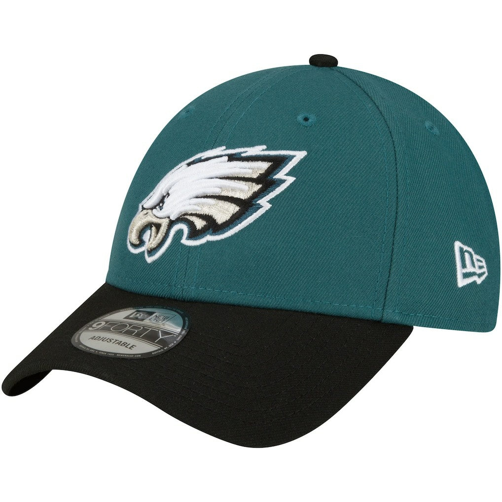 Philadelphia Eagles New Era The League Two-Tone 9FORTY Adjustable Hat - Midnight Green/Black - NFL