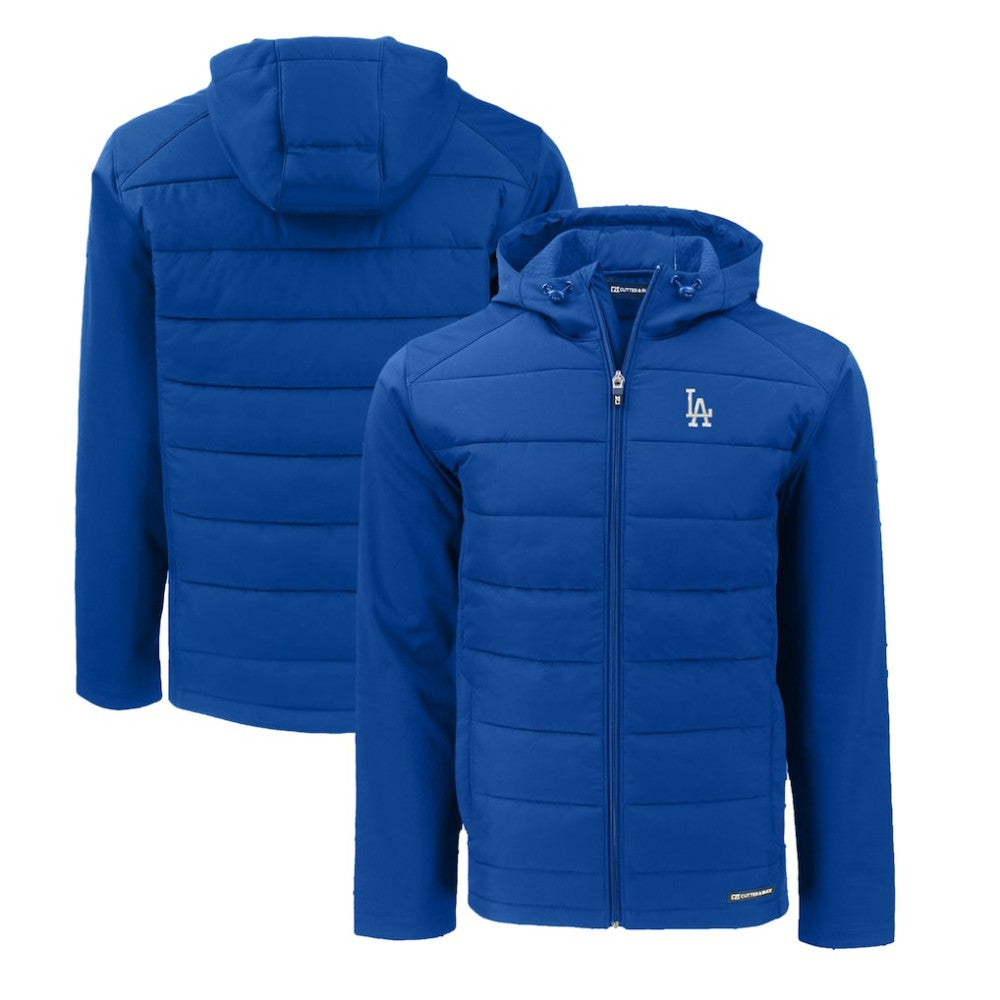 Los Angeles Dodgers Cutter & Buck Evoke Hybrid Eco Softshell Recycled Full-Zip Hoodie Near Me