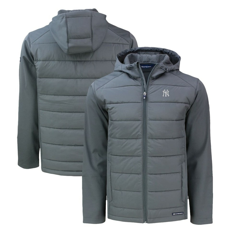 New York Yankees Cutter & Buck Evoke Hybrid Eco Softshell Recycled Full-Zip Hoodie Outlet