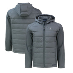 New York Yankees Cutter & Buck Evoke Hybrid Eco Softshell Recycled Full-Zip Hoodie Outlet