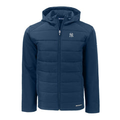 New York Yankees Cutter & Buck Evoke Hybrid Eco Softshell Recycled Full-Zip Hoodie Outlet