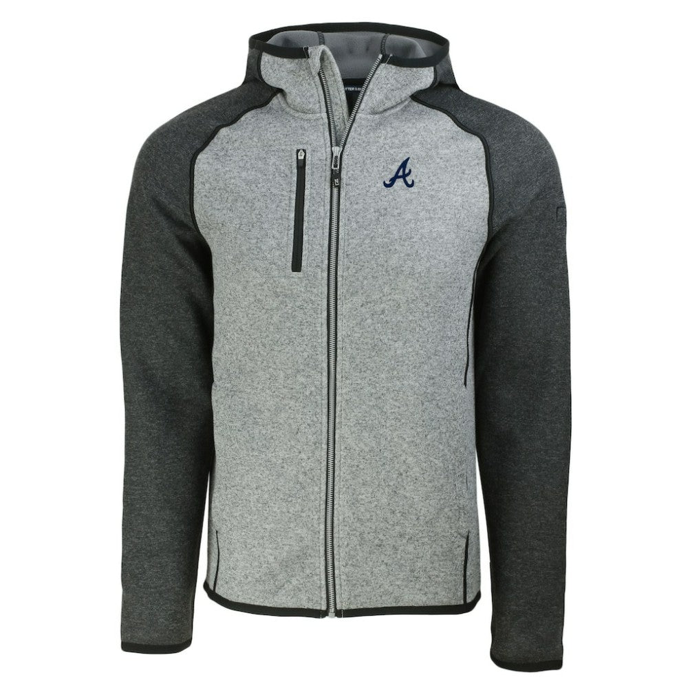 Atlanta Braves Cutter & Buck Mainsail Full-Zip Hooded Jacket Online