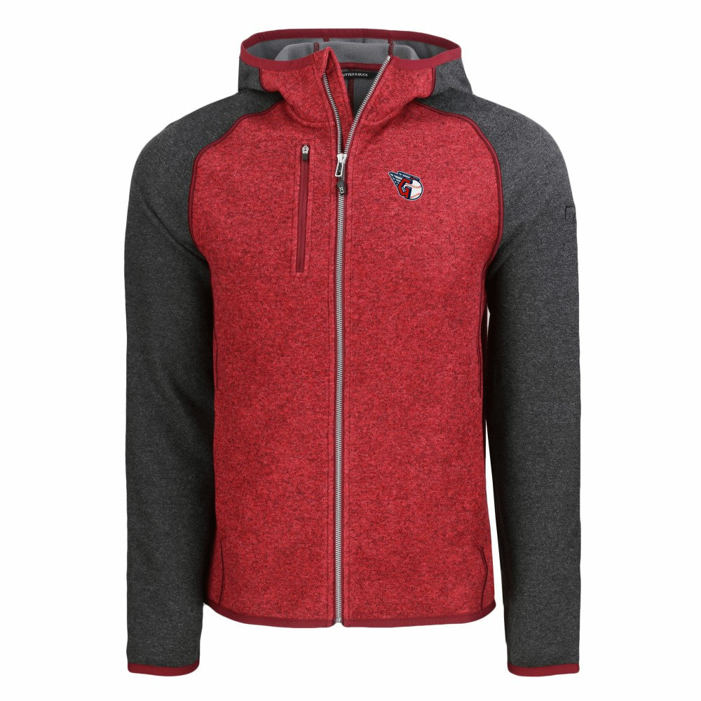 Cleveland Guardians Cutter & Buck Mainsail Full-Zip Hooded Jacket Outlet