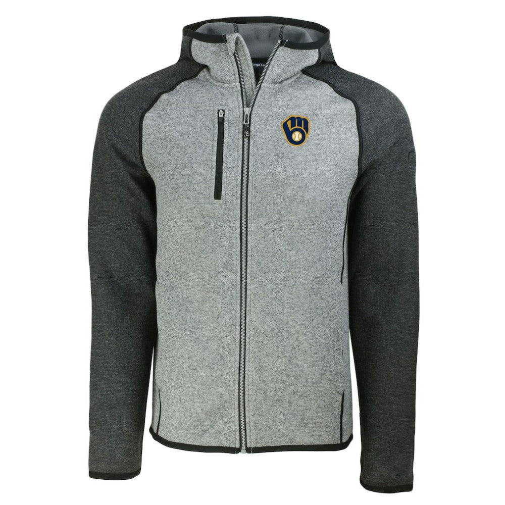 Milwaukee Brewers Cutter & Buck Mainsail Full-Zip Hooded Jacket for sale